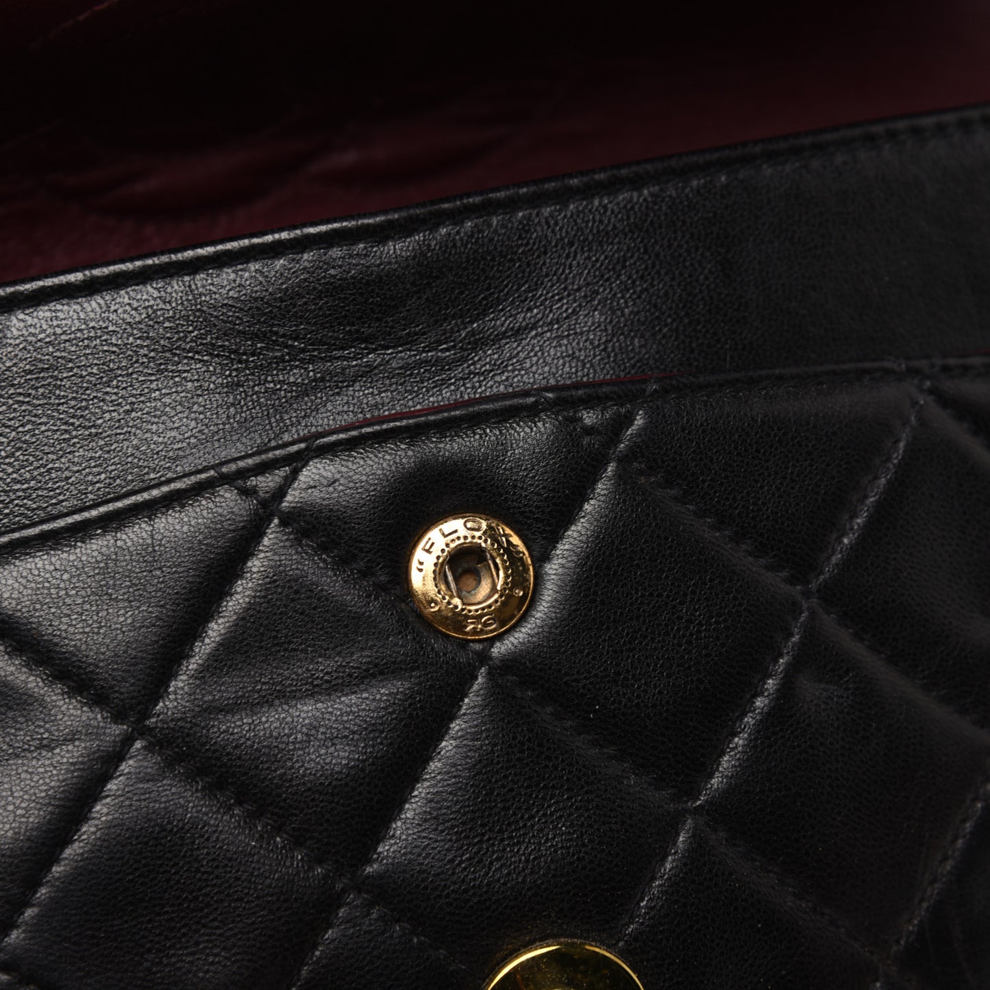 Lambskin Quilted Small Double Flap Black