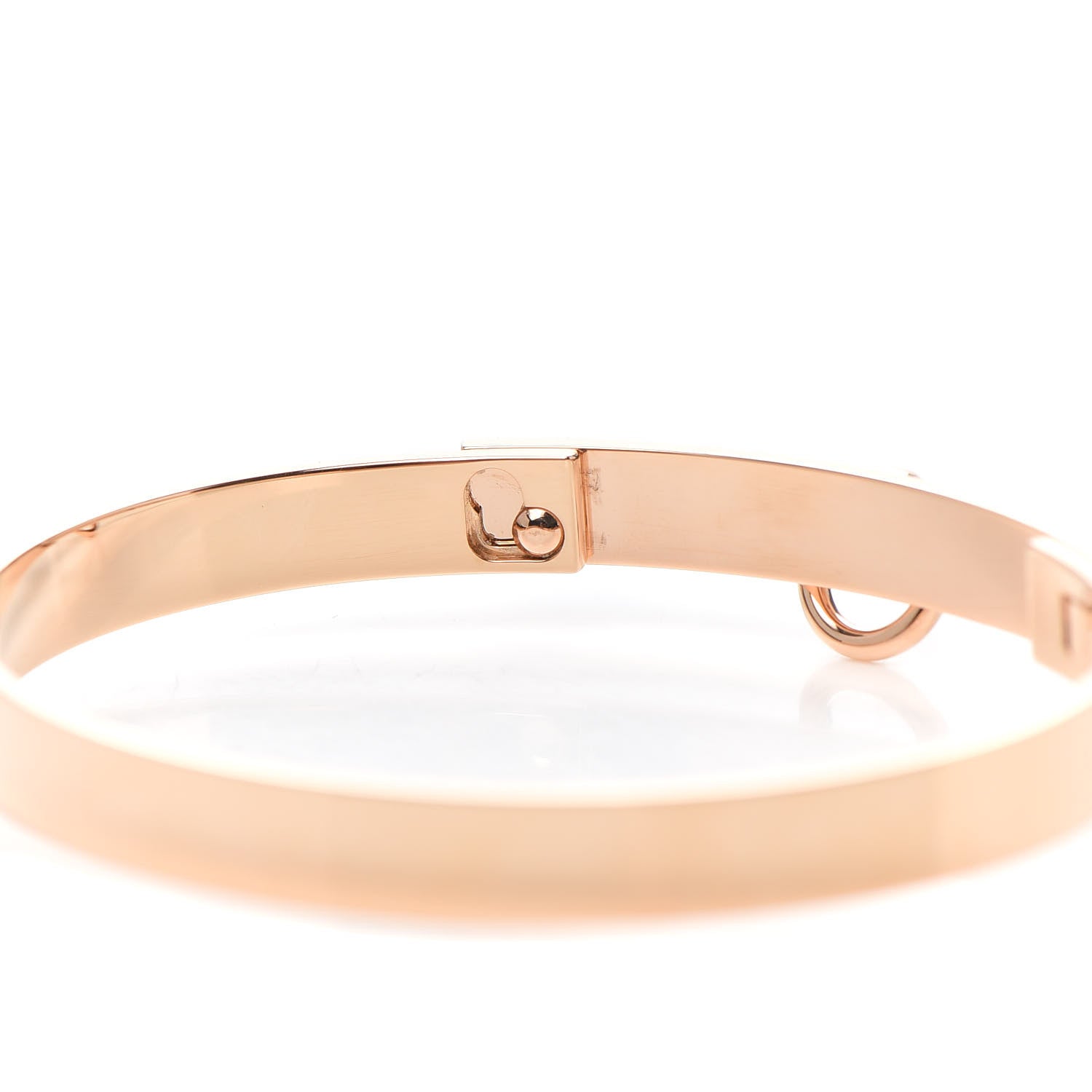 Hermes 18K Rose Gold Diamond PM Collier De Chien Bracelet SH 5 of 6