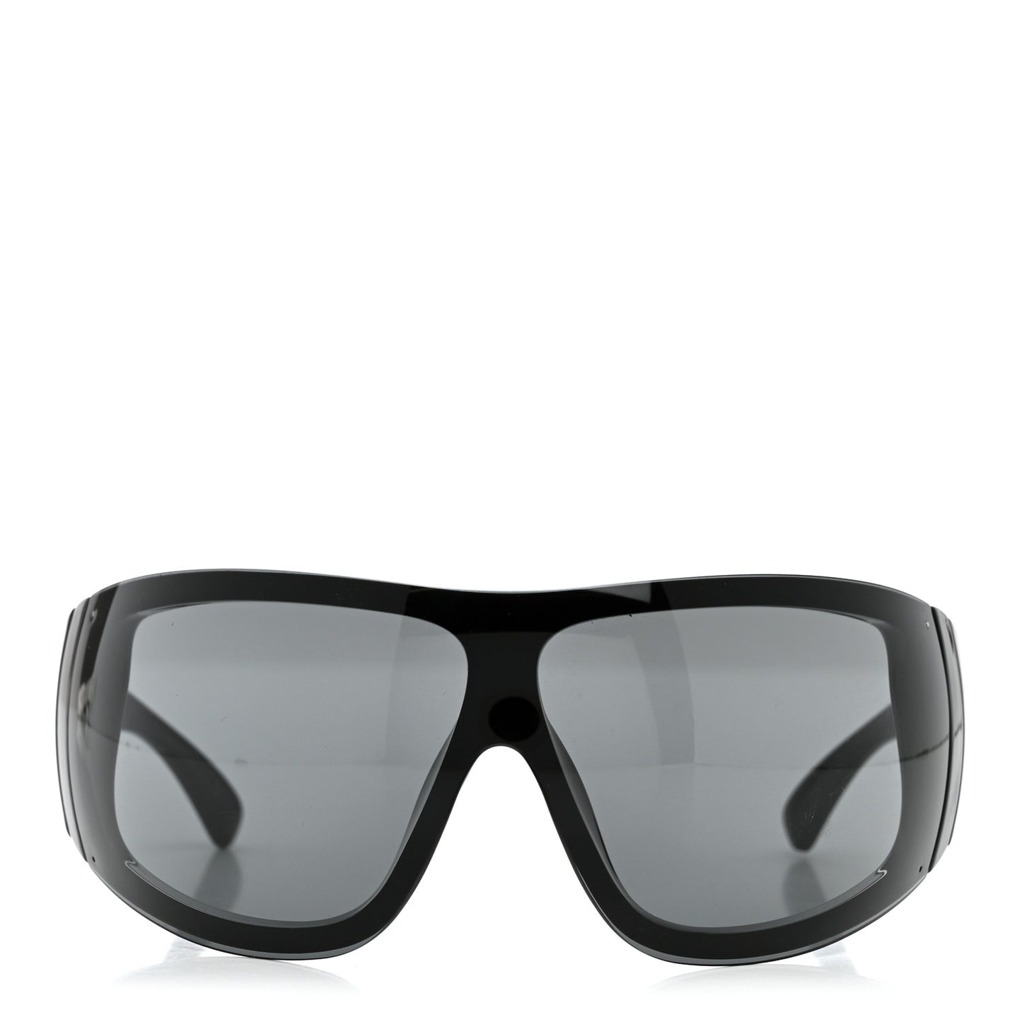 Acetate Oversized Aviator Shield SL914 Sunglasses Black
