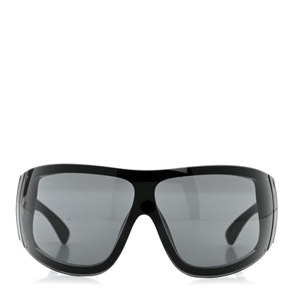 Saint Laurent Acetate Oversized Aviator Shield SL914 Sunglasses Black 2 of 7