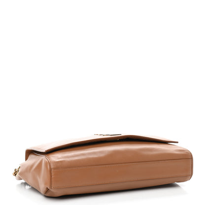 Saint Laurent Smooth Calfskin Suede Medium Reversible Monogram Kate Satchel Light Ochre 7 of 12