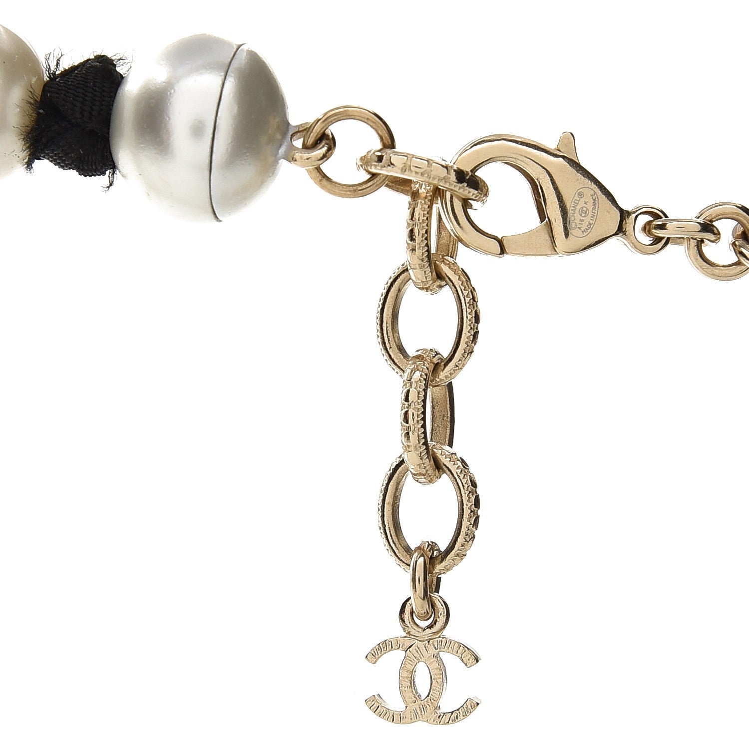 Chanel Graduated Pearl CC Long Necklace Gold 5 of 7