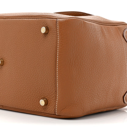 Hermes Taurillon Clemence Lindy 30 Gold 8 of 17