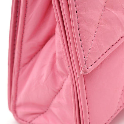 Balenciaga Crushed Calfskin Quilted Small Crush Chain Bag Sweet Pink 15 of 15