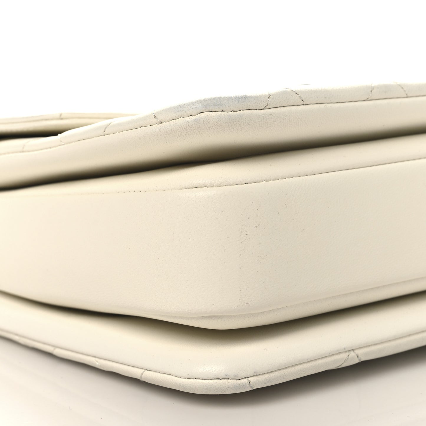 Lambskin Quilted Medium Trendy CC Dual Handle Flap Bag White