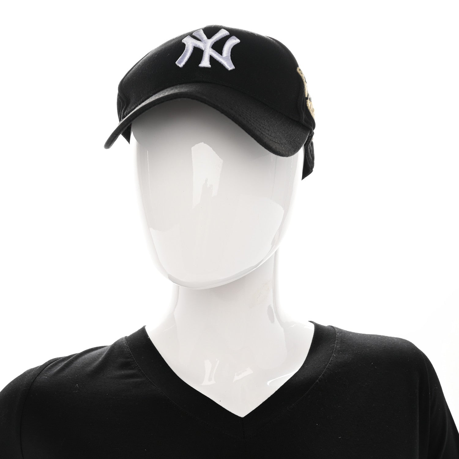Gucci X MLB Cotton NY Yankees Baseball Hat 57-61 Black 2 of 11