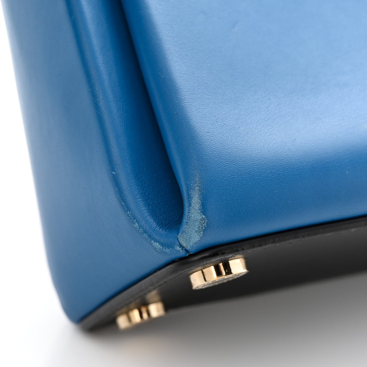 Calfskin Serpenti Viper Top Handle Bag Blue