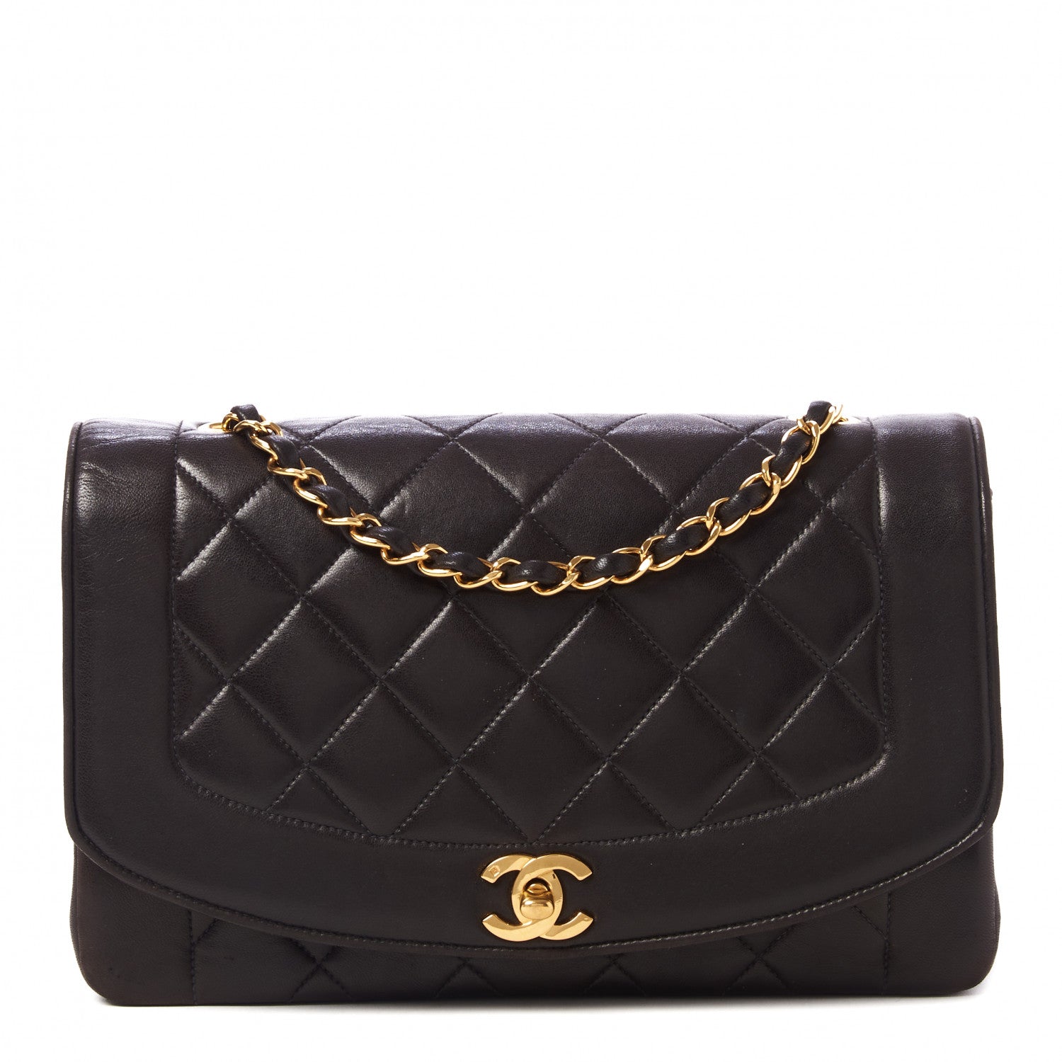 Chanel Lambskin Quilted Medium Single Flap Black 1 of 10