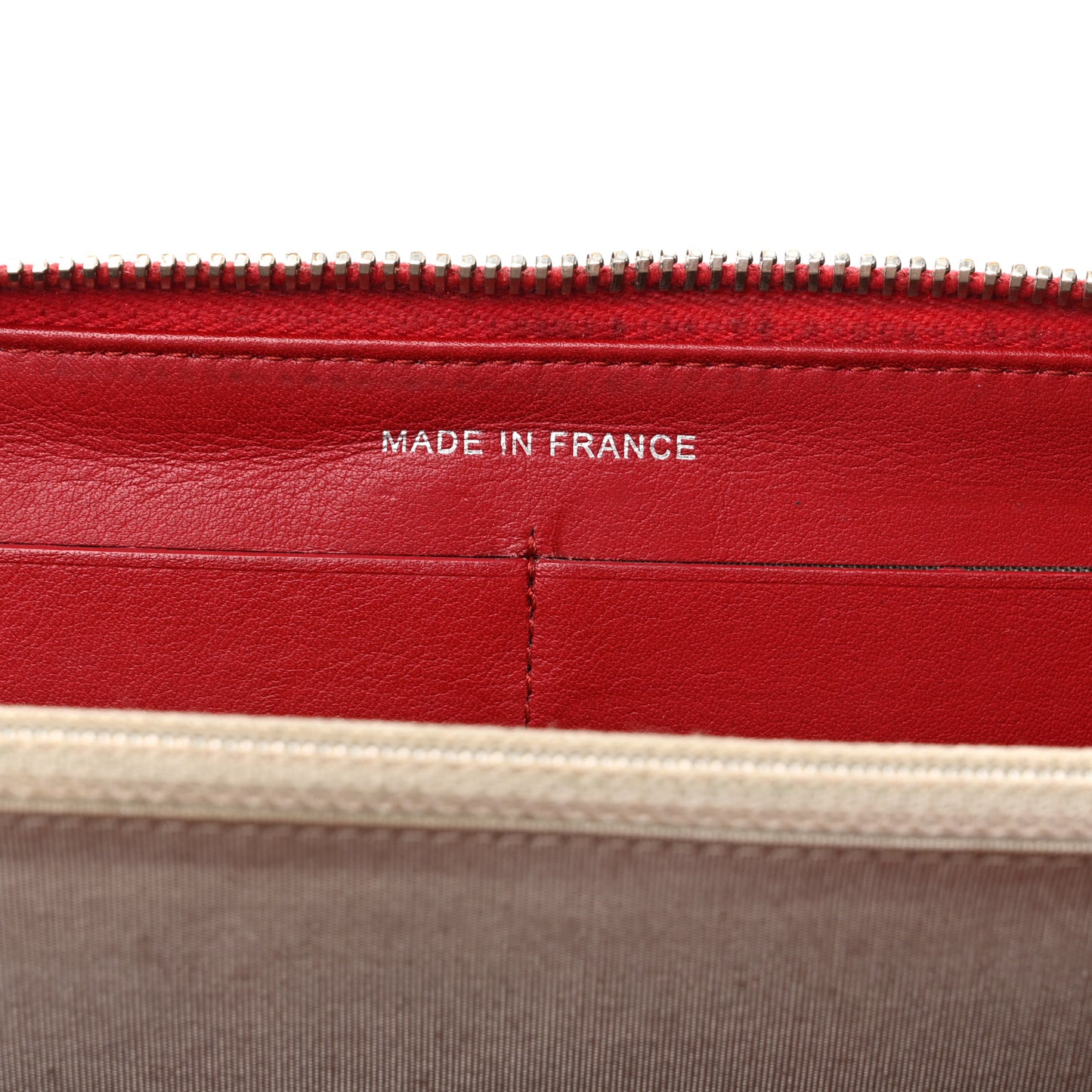 Patent Quilted Brilliant Zip Around Wallet Red