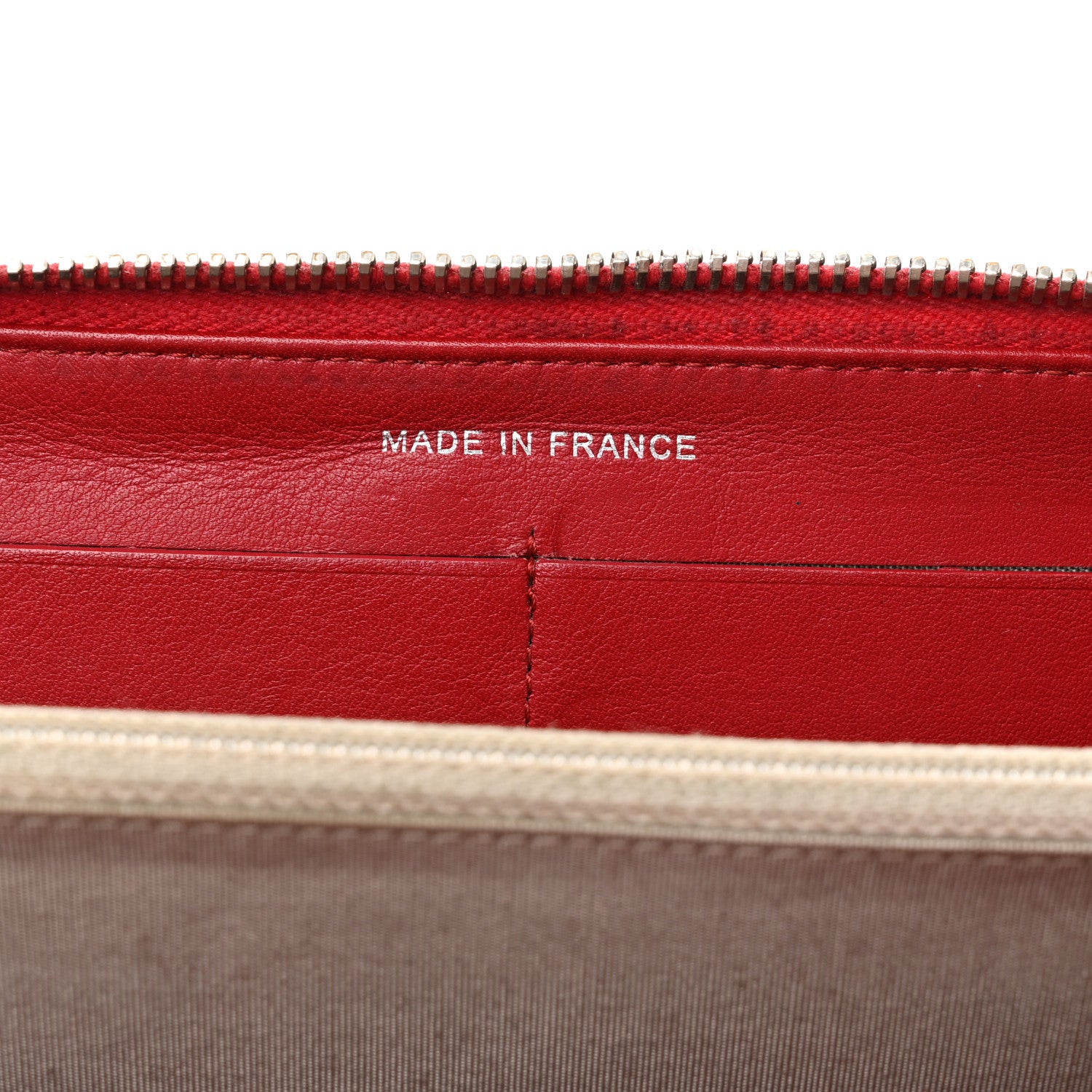 Chanel Patent Quilted Brilliant Zip Around Wallet Red 7 of 8
