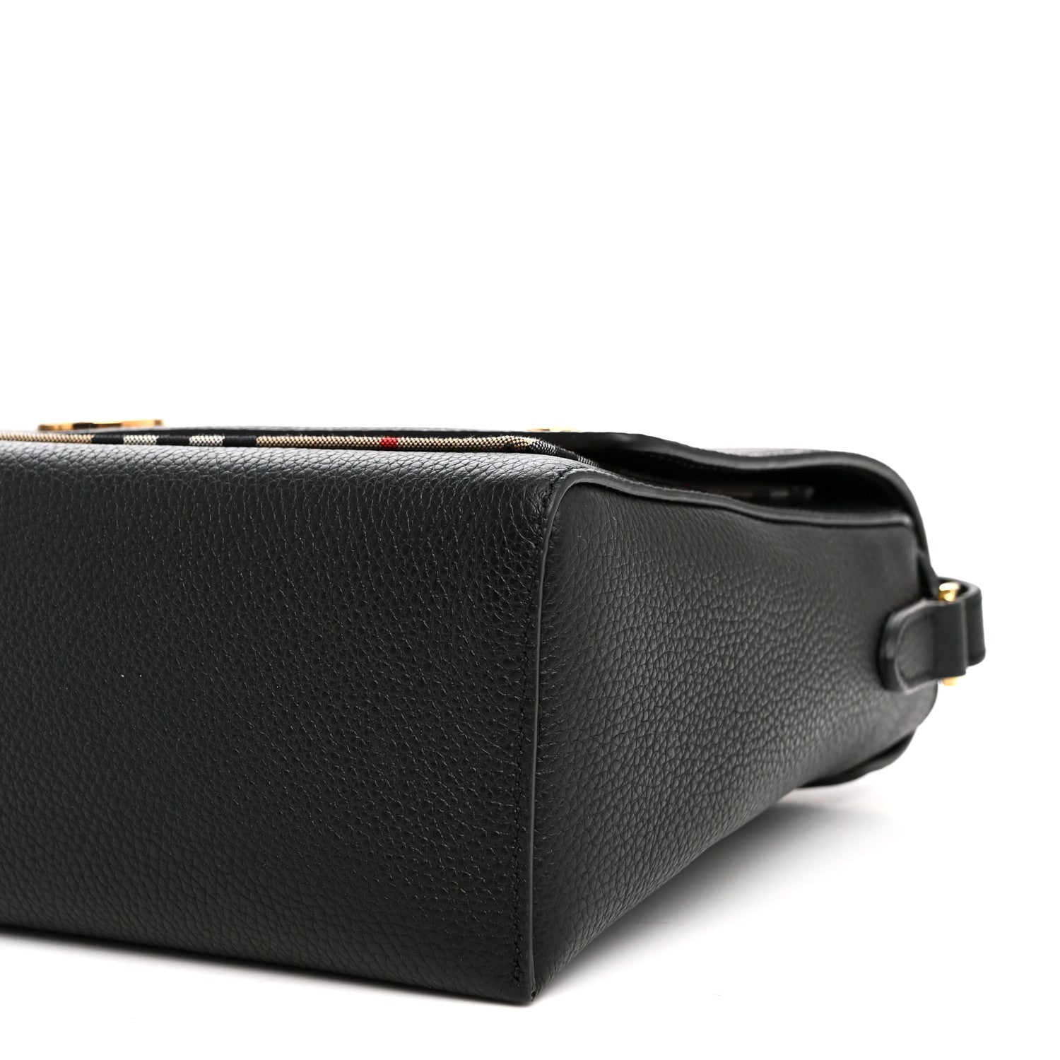 Burberry Grainy Calfskin Vintage Check Note Crossbody Bag Black 9 of 10
