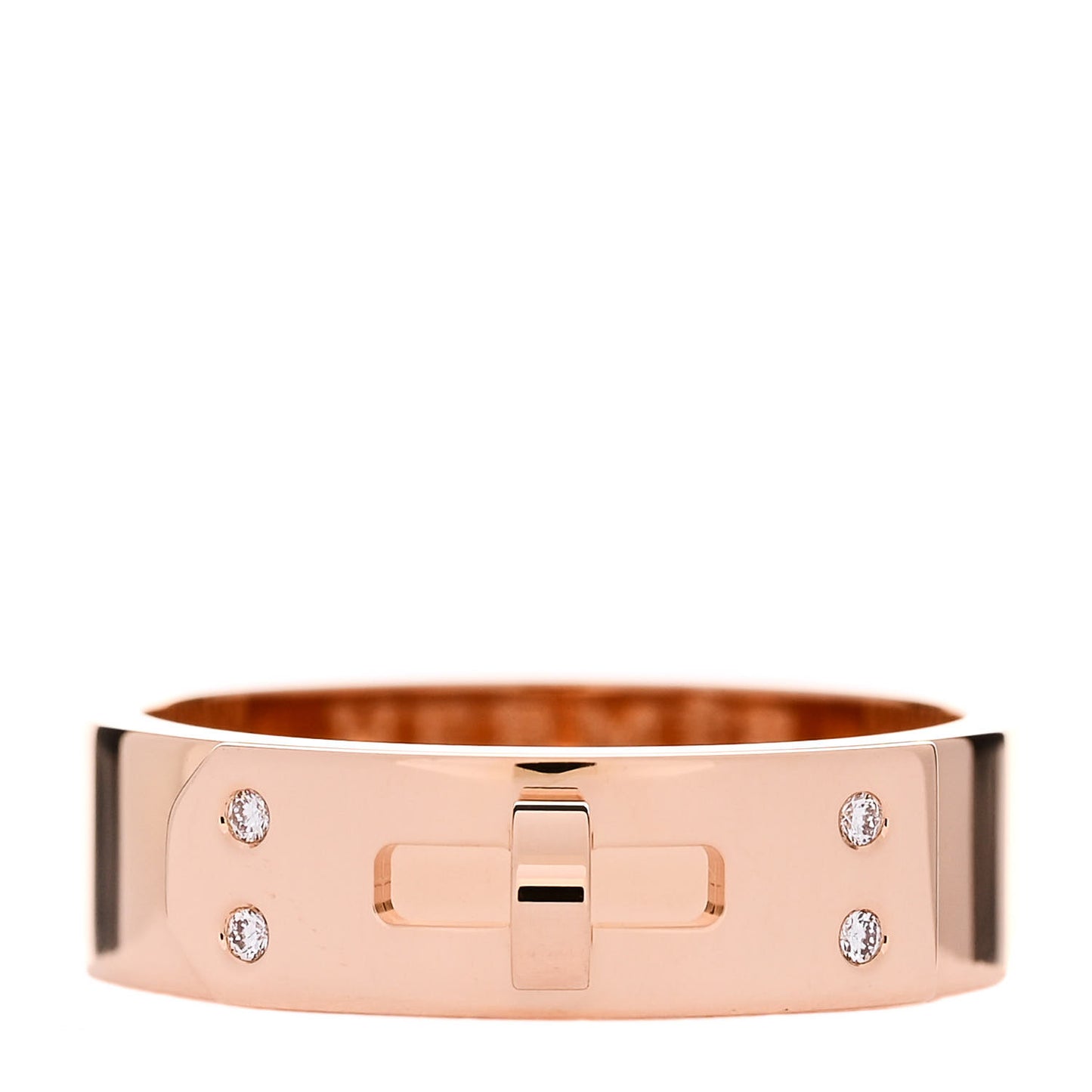 18K Rose Gold Diamond PM Kelly Ring 49 5