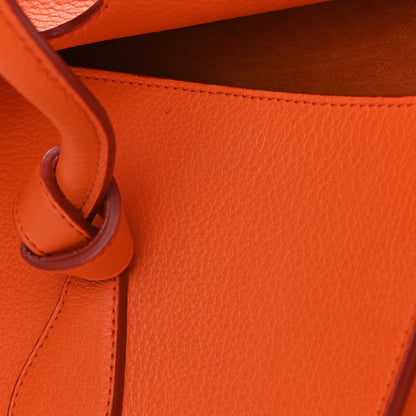 Celine Crisped Calfskin Small Tie Knot Tote Bright Orange 14 of 15