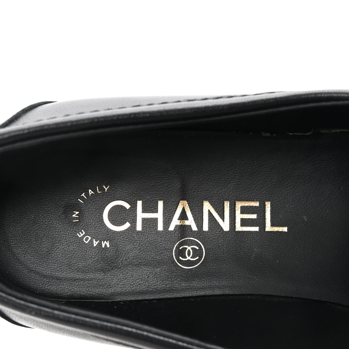 Lambskin Quilted CC Turnlock Loafers 38 Black