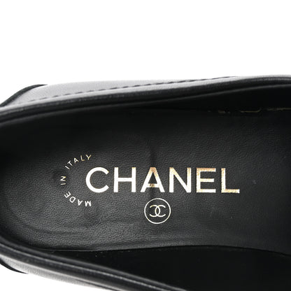 Chanel Lambskin Quilted CC Turnlock Loafers 38 Black 8 of 10