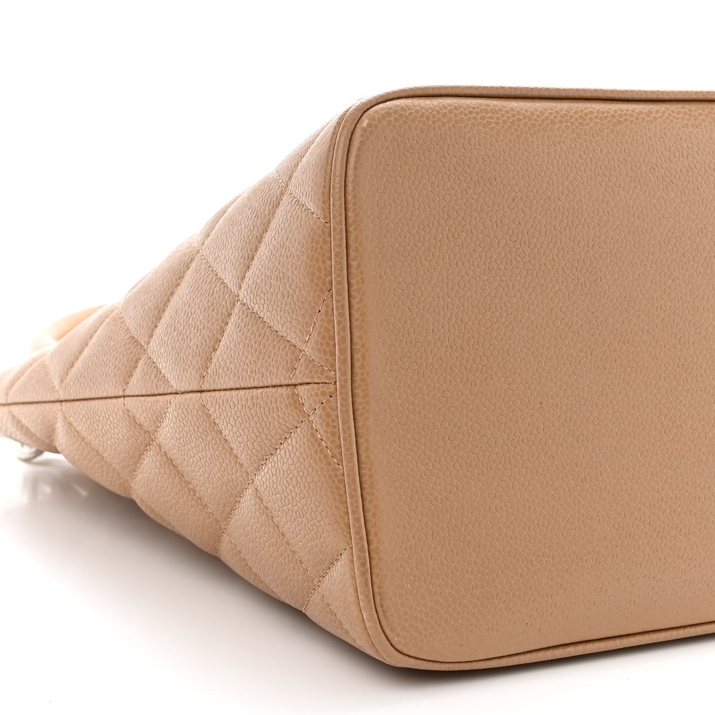 Caviar Quilted Medallion Tote Beige