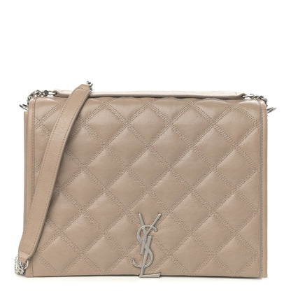 Saint Laurent Lambskin Quilted Small Becky Chain Bag Gold Sand 1 of 11