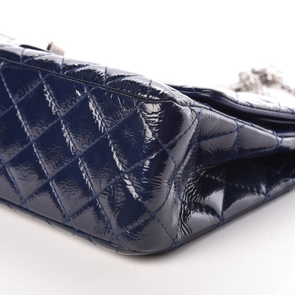 Chanel Distressed Patent Quilted 2.55 Reissue 226 Flap Navy 8 of 13