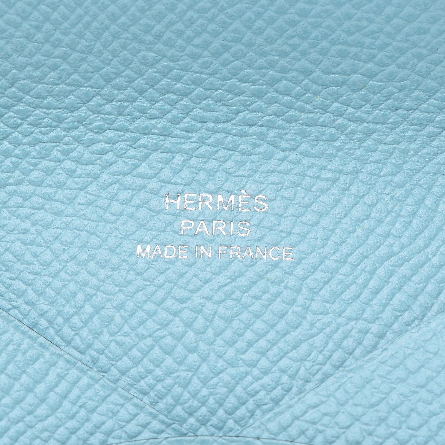 Hermes Epsom Calvi Card Case Bleu Atoll 6 of 10