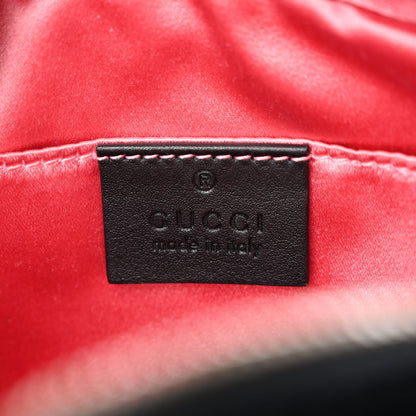 Gucci Velvet Matelasse Small GG Marmont Chain Shoulder Bag Black 6 of 11