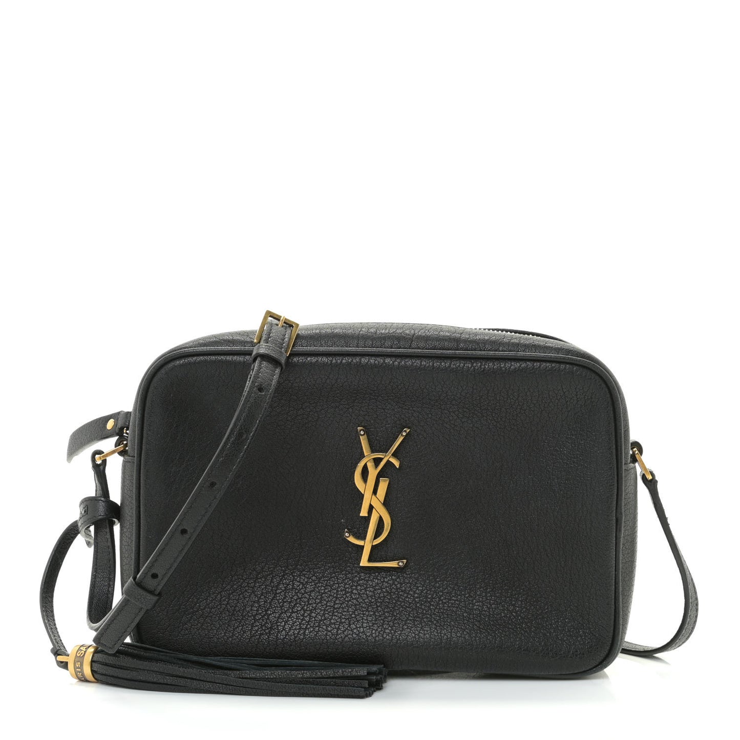 Lambskin Monogram Small Lou Camera Bag Black