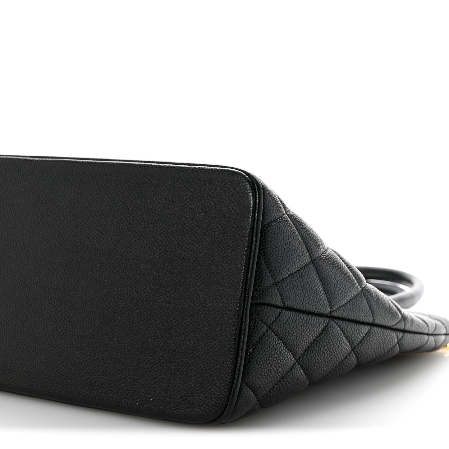 Caviar Quilted Medallion Tote Black