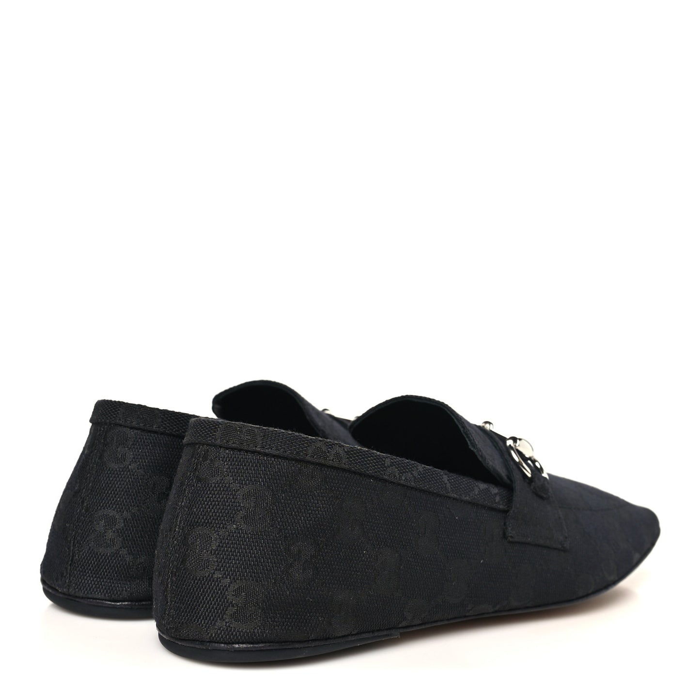 Monogram GG Canvas Womens Ragazzo Loafers 37.5 Black