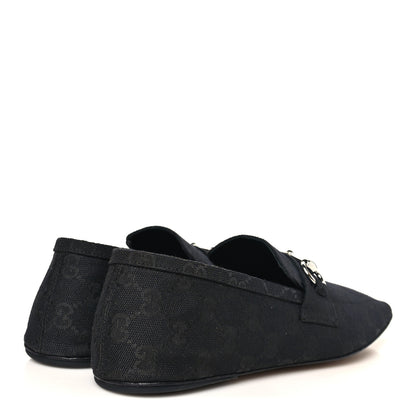Gucci Monogram GG Canvas Womens Ragazzo Loafers 37.5 Black 5 of 9