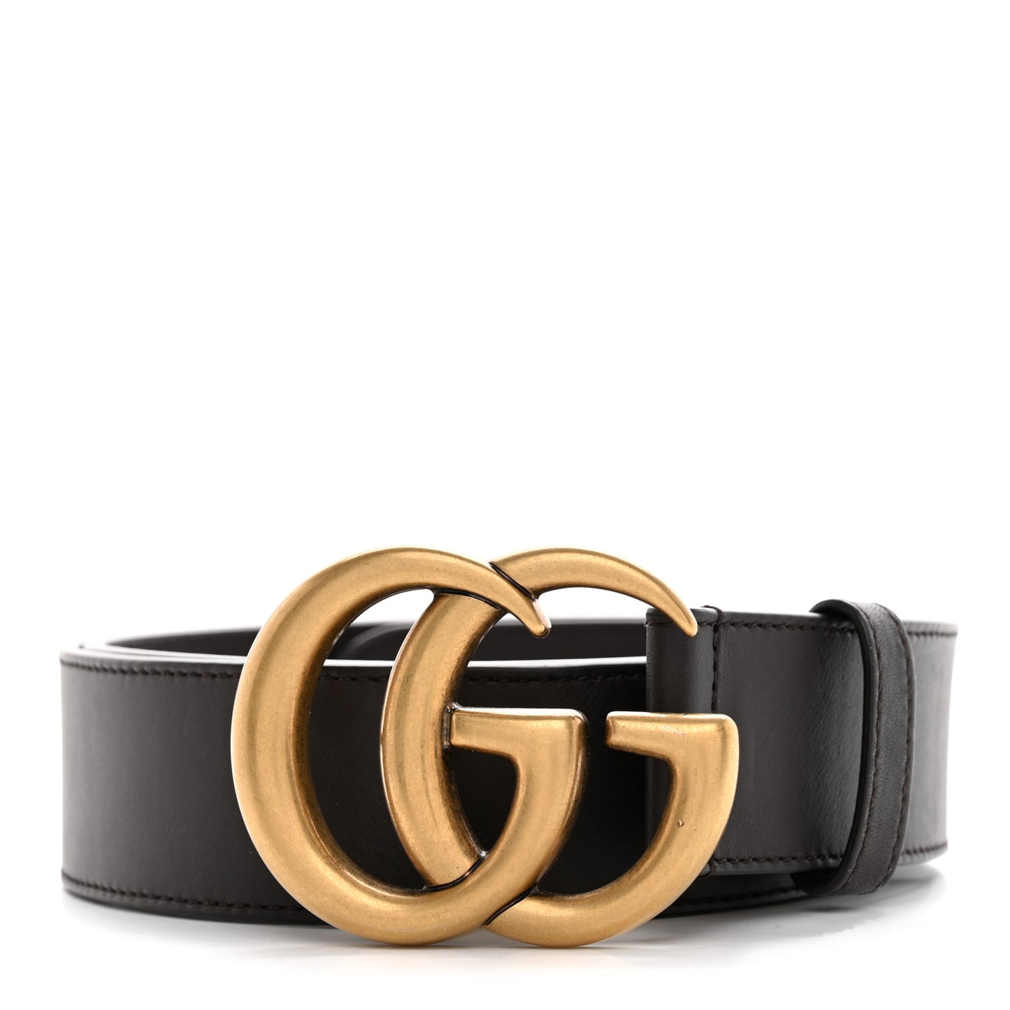 Moon Calfskin Double G 40mm Belt 95 38 Dark Cocoa