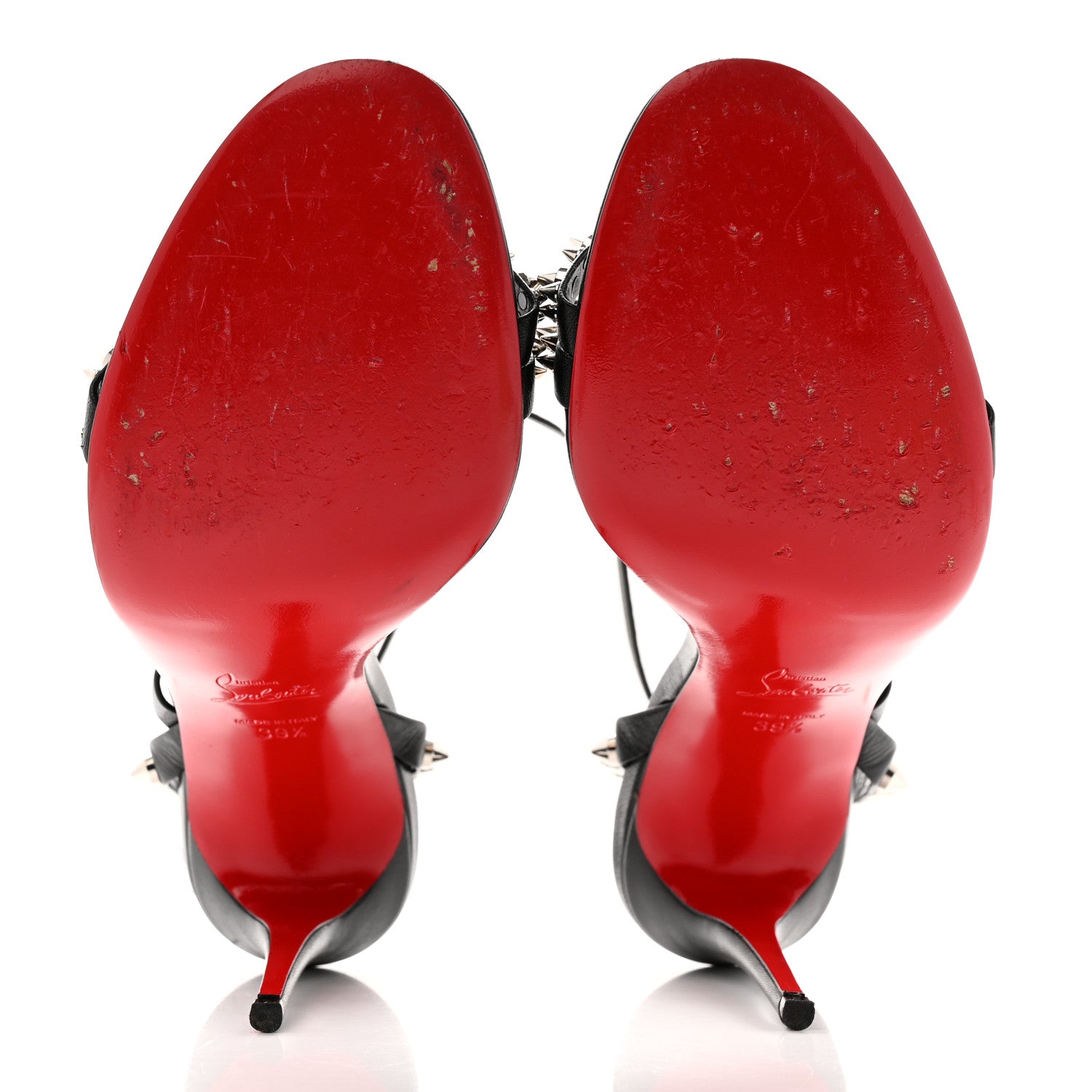 Christian Louboutin Nappa Spike Mafaldina 100 Sandals 39.5 Black 5 of 19