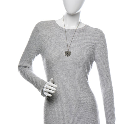 Chanel Enamel Gripoix CC Necklace Black Silver 2 of 5
