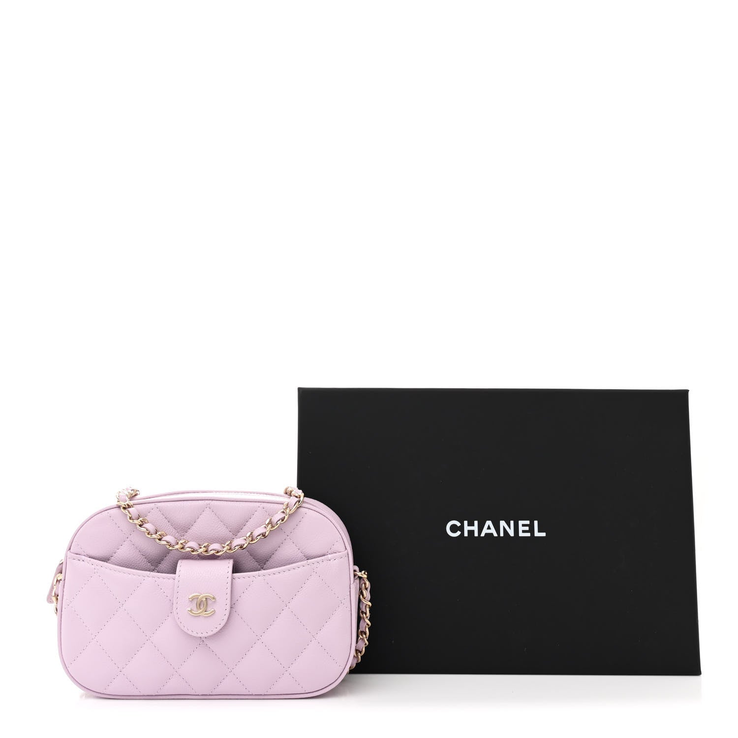 Chanel Caviar Quilted Chain Camera Bag Light Purple 11 of 11