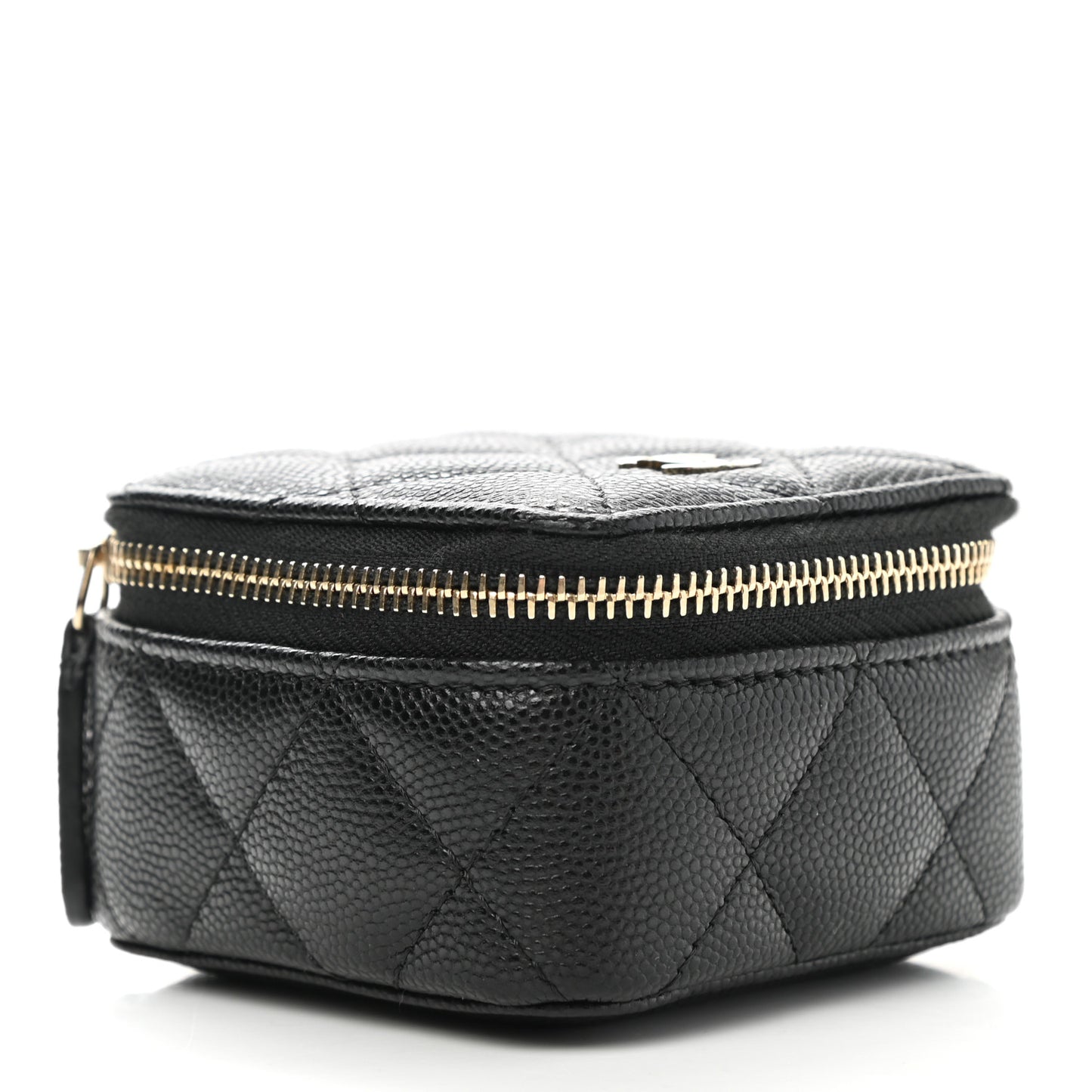 Caviar Quilted Jewelry Travel Case Black