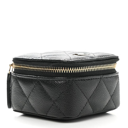 Chanel Caviar Quilted Jewelry Travel Case Black 4 of 8