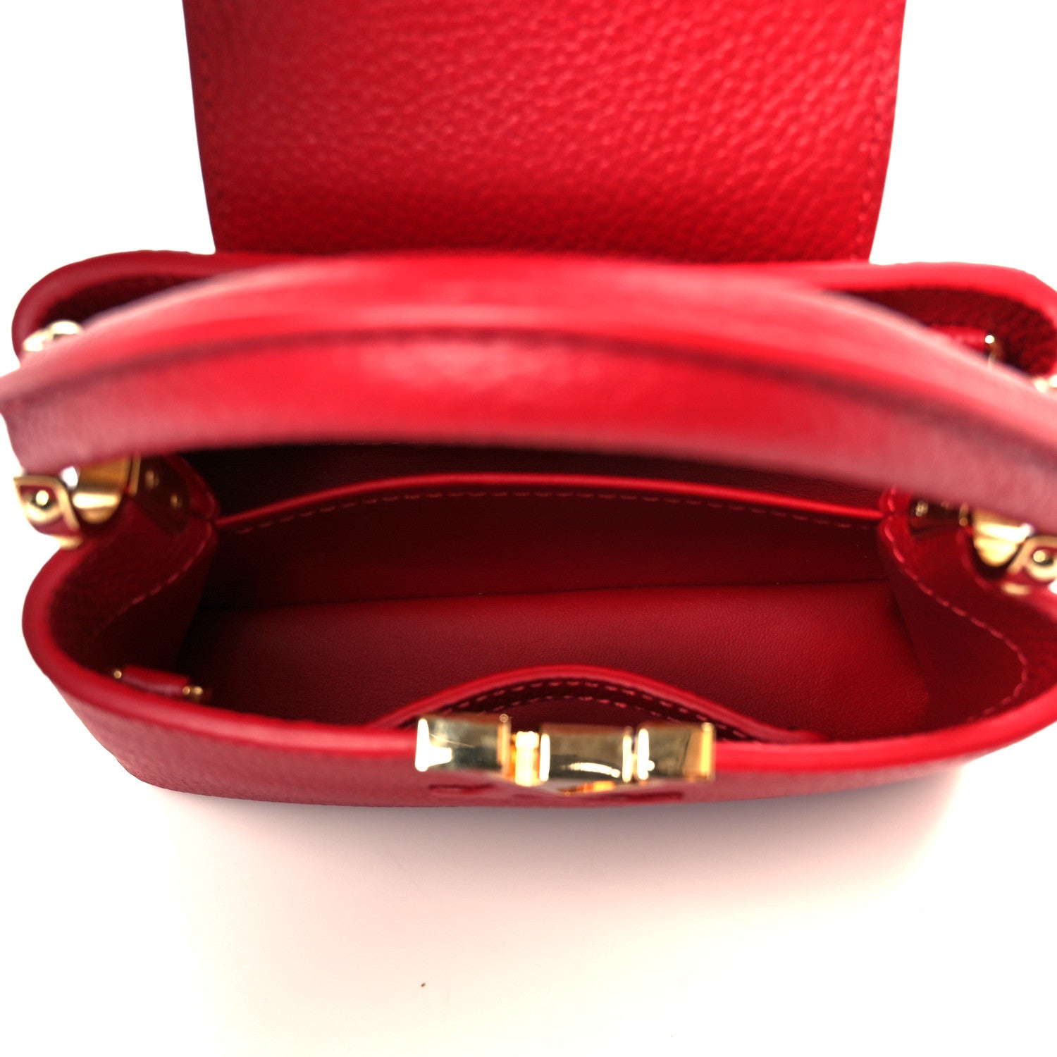 Louis Vuitton Taurillon Mini Capucines Scarlet 5 of 9