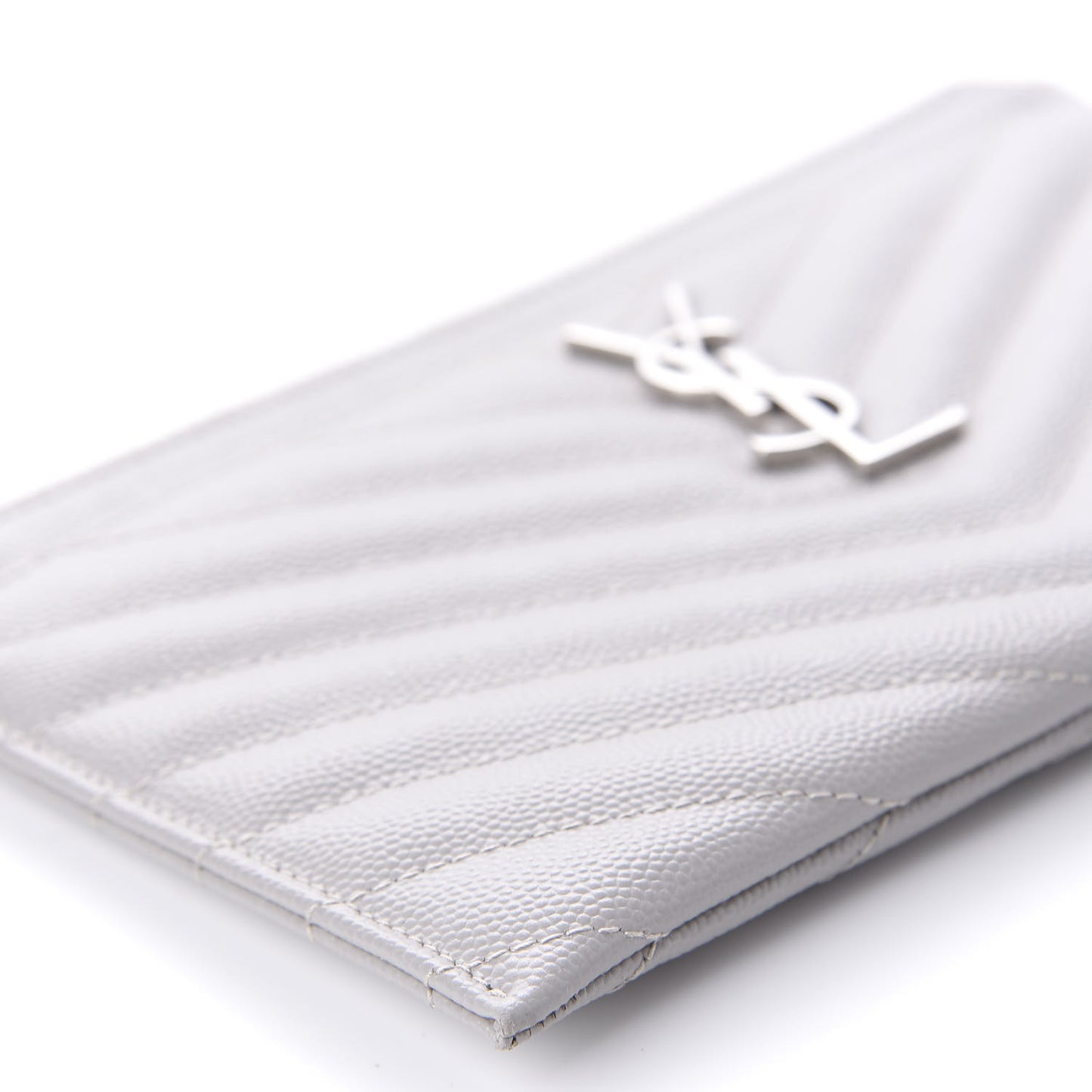 Grain De Poudre Chevron Monogram Bill Pouch Granite