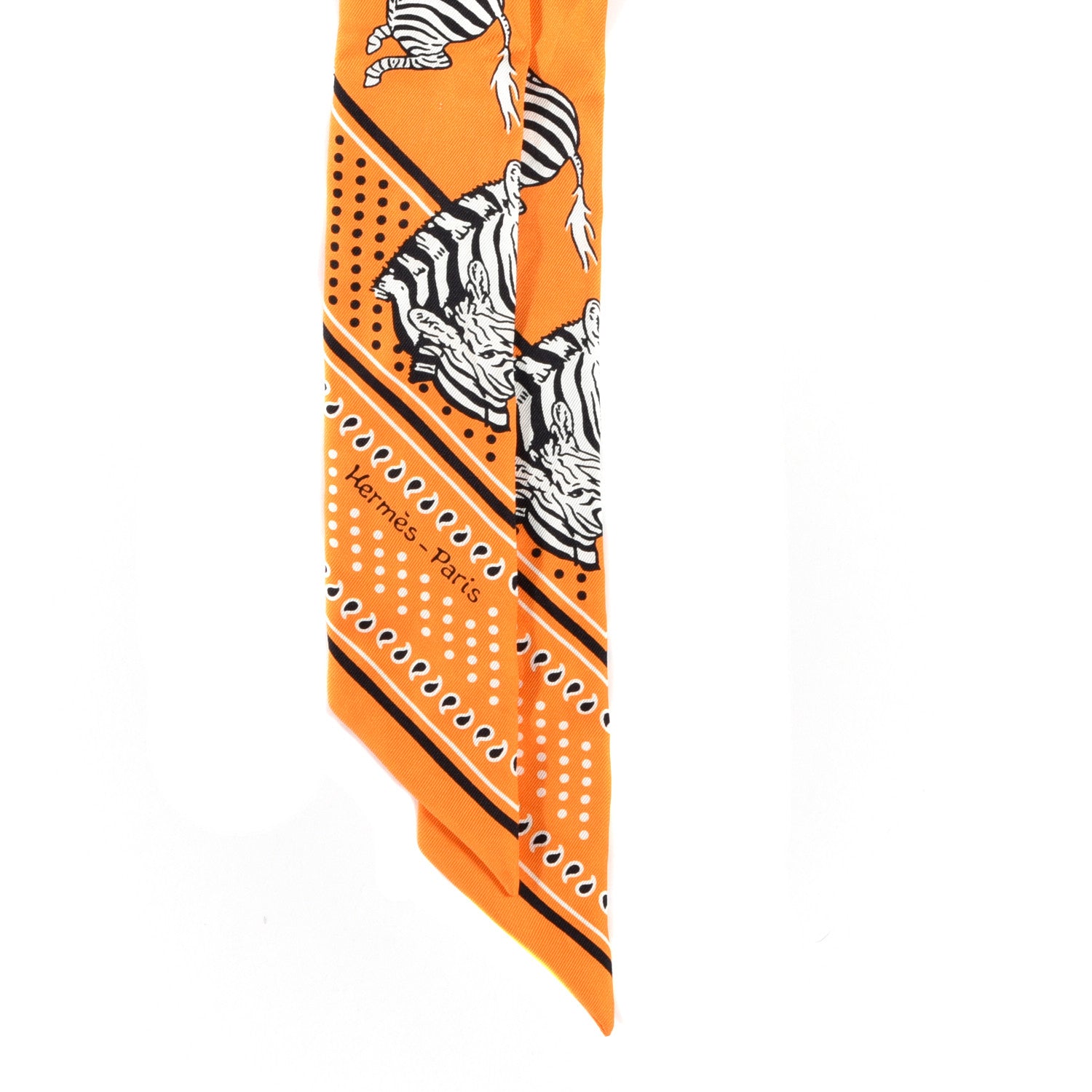Hermes Silk Les Zebres Twilly 2 of 4