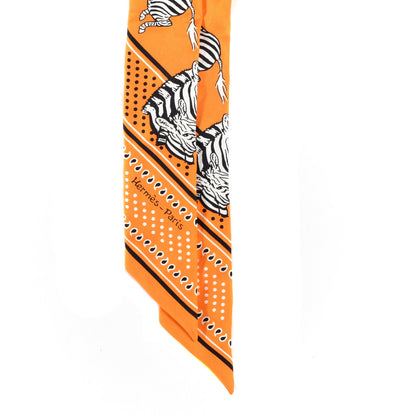 Hermes Silk Les Zebres Twilly 2 of 4