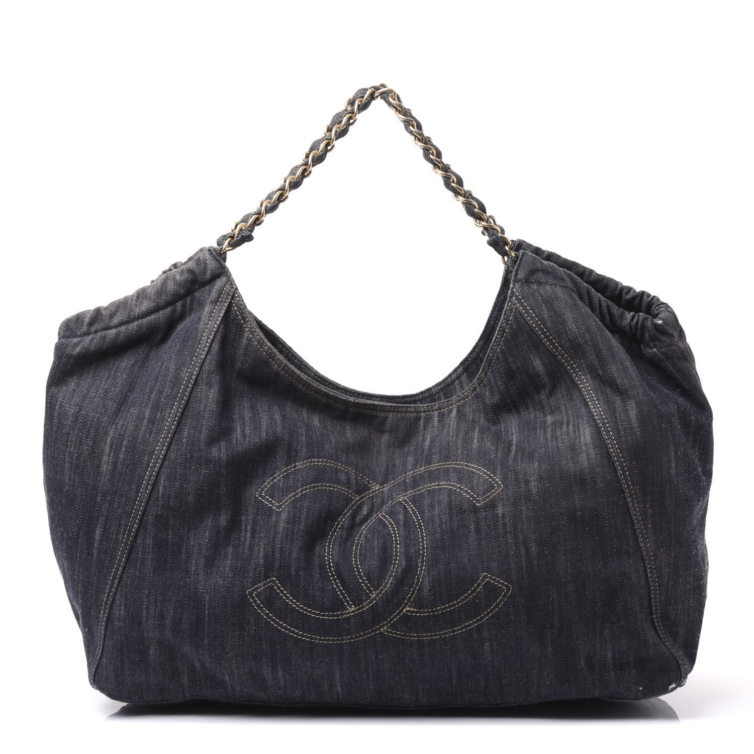 Chanel Denim XL Coco Cabas Tote Dark Blue 1 of 12