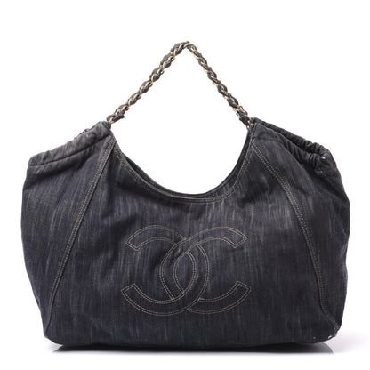 Chanel Denim XL Coco Cabas Tote Dark Blue 1 of 12