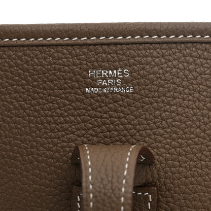 Hermes Taurillon Clemence Evelyne III PM Etoupe 6 of 11