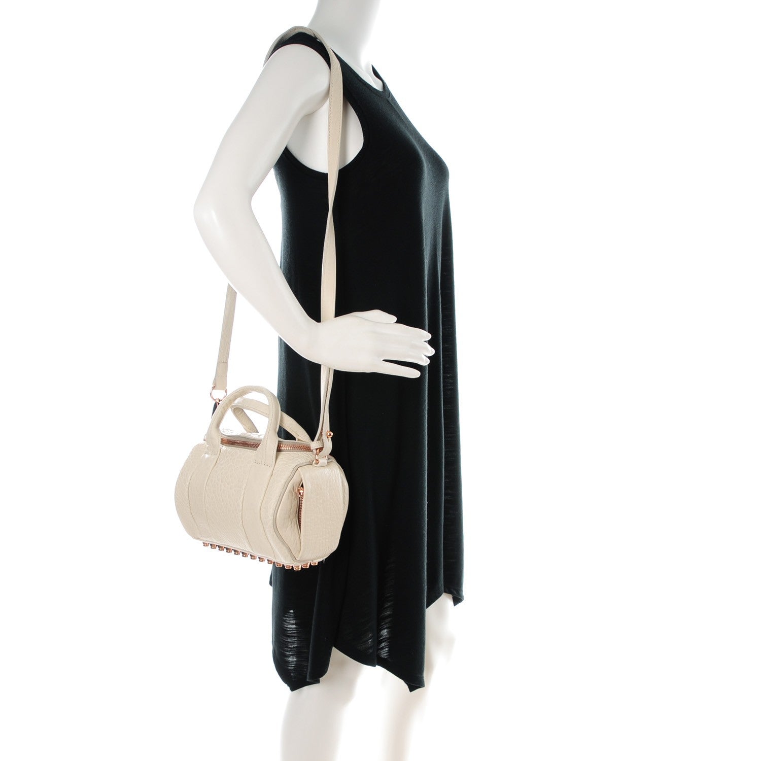 Alexander Wang Pebbled Lambskin Mini Rockie Opaline Rose Gold Hardware 2 of 10