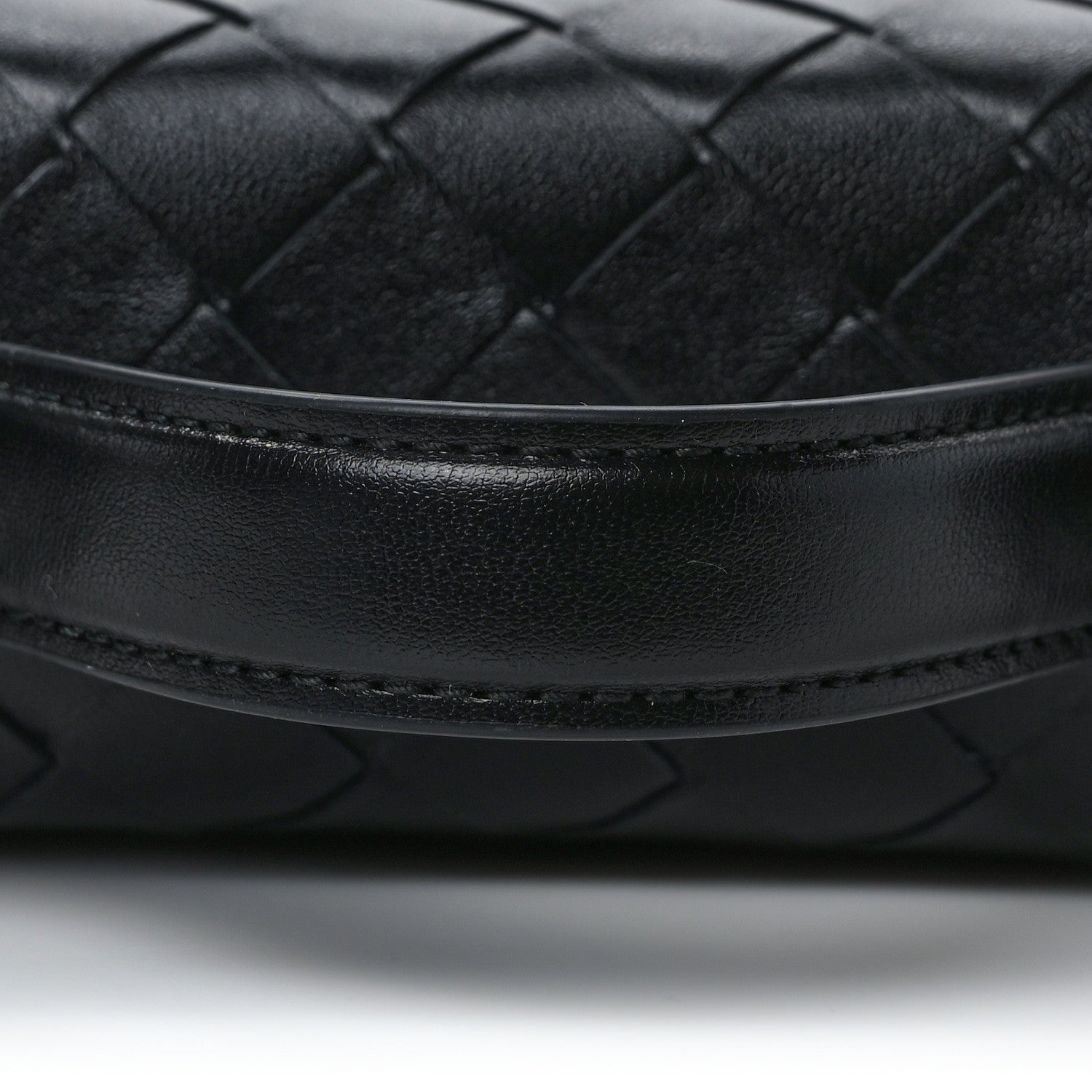 Bottega Veneta Calfskin Intrecciato Bang Bang Vanity Case Black 10 of 12