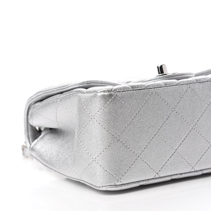 Chanel Metallic Lambskin Quilted Mini Square Flap Silver 6 of 11