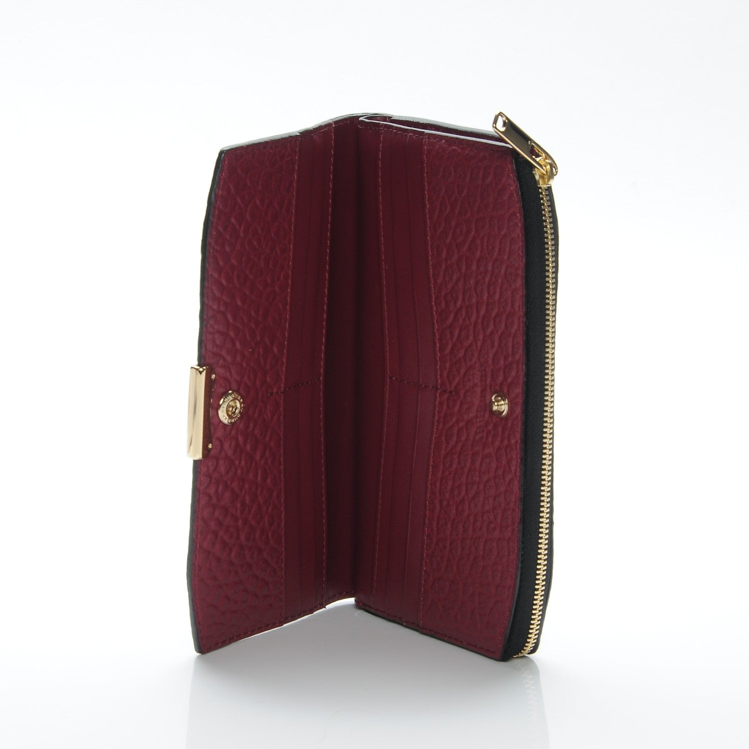 Burberry Heritage Grain Alvington Continental Wallet Damson Magenta 5 of 7