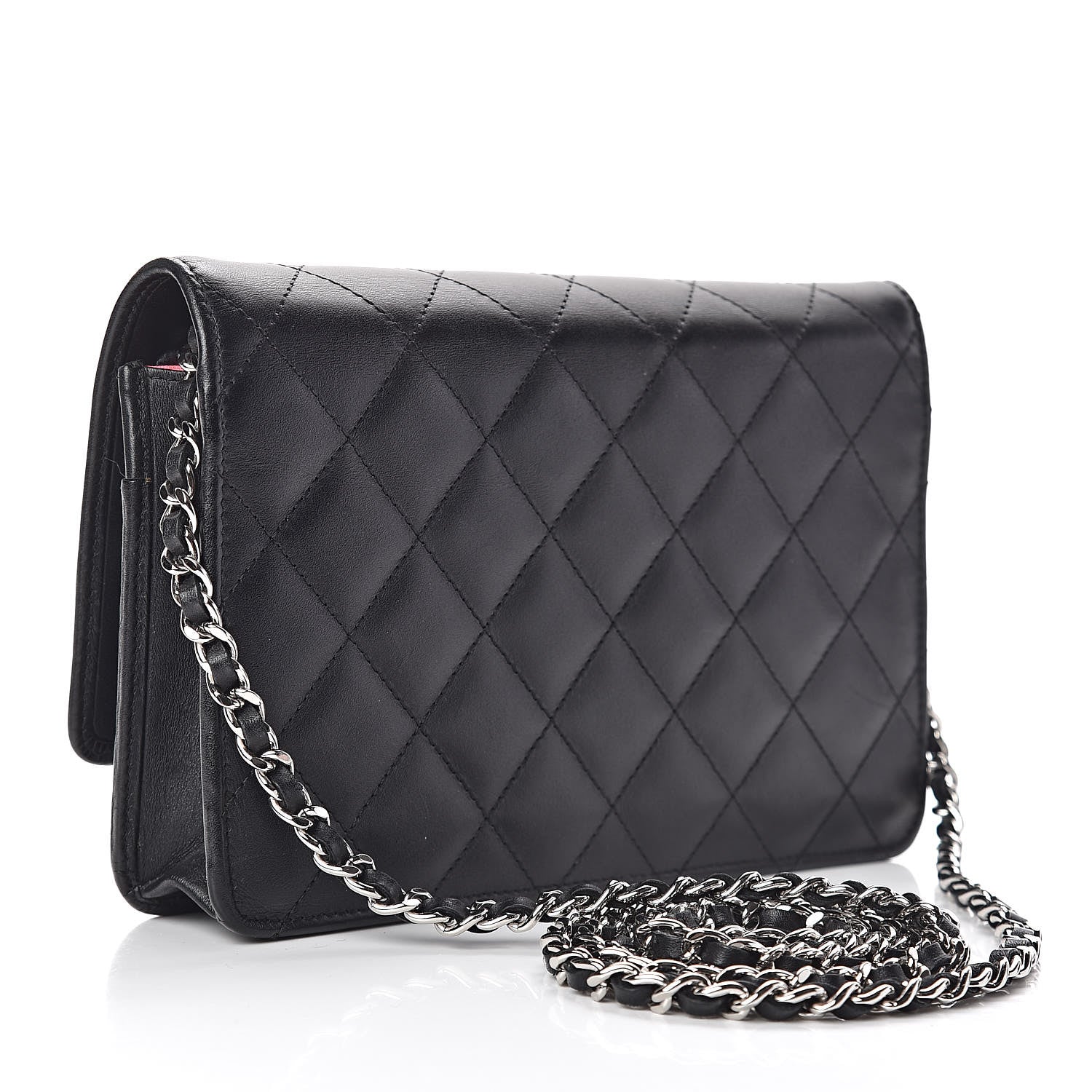 Chanel Calfskin Quilted Cambon Wallet On Chain WOC Black 3 of 11