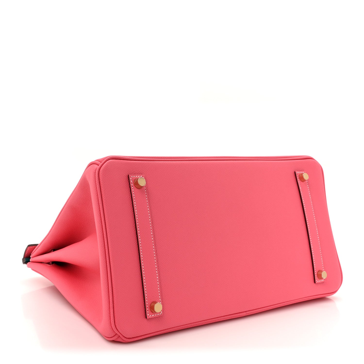 Hermes Epsom Horseshoe Birkin 35 Rose Azalee Malachite 4 of 11