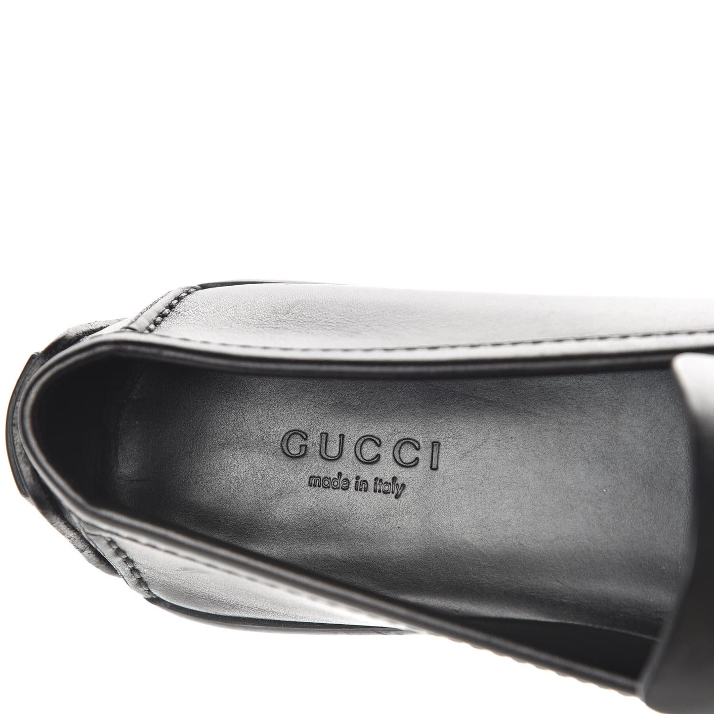 Calfskin Mens Horsebit Driver Loafers 8 Black