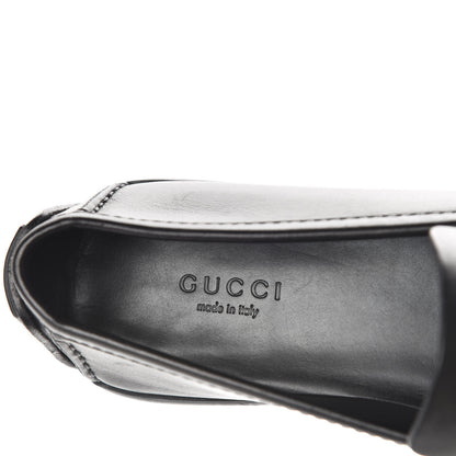Gucci Calfskin Mens Horsebit Driver Loafers 8 Black 7 of 10