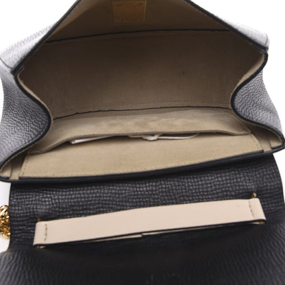 Chloe Grained Calfskin Lambskin Bi-Color Drew Shoulder Bag Black Powder Beige 5 of 12